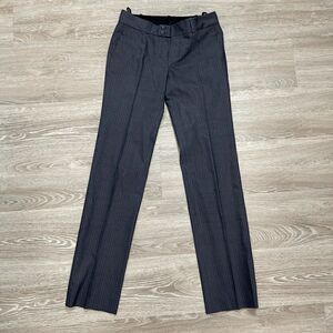 Club Monaco Women's Black Pin Striped Casual Trouser Pants Size 0